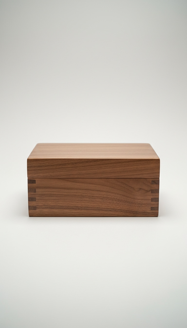 Walnut Jewelry Box With Felt Lining
